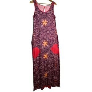 a.n.a  Maxi Slip Dress Women’s M Sleeveless Paisley Strech